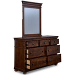 Canterbury 7 Drawer Dresser - Warm Cherry