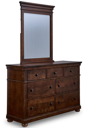 Canterbury 7 Drawer Dresser - Warm Cherry