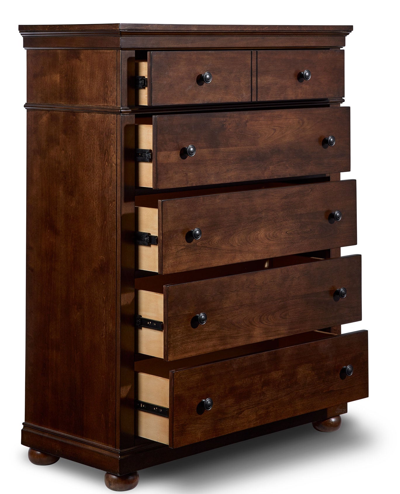 Canterbury 5 Drawer Chest - Warm Cherry