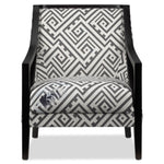 Rowena Accent Chair - White and Grey - Open-Box
