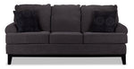 Crizia Sofa and Loveseat Set - Dark Grey