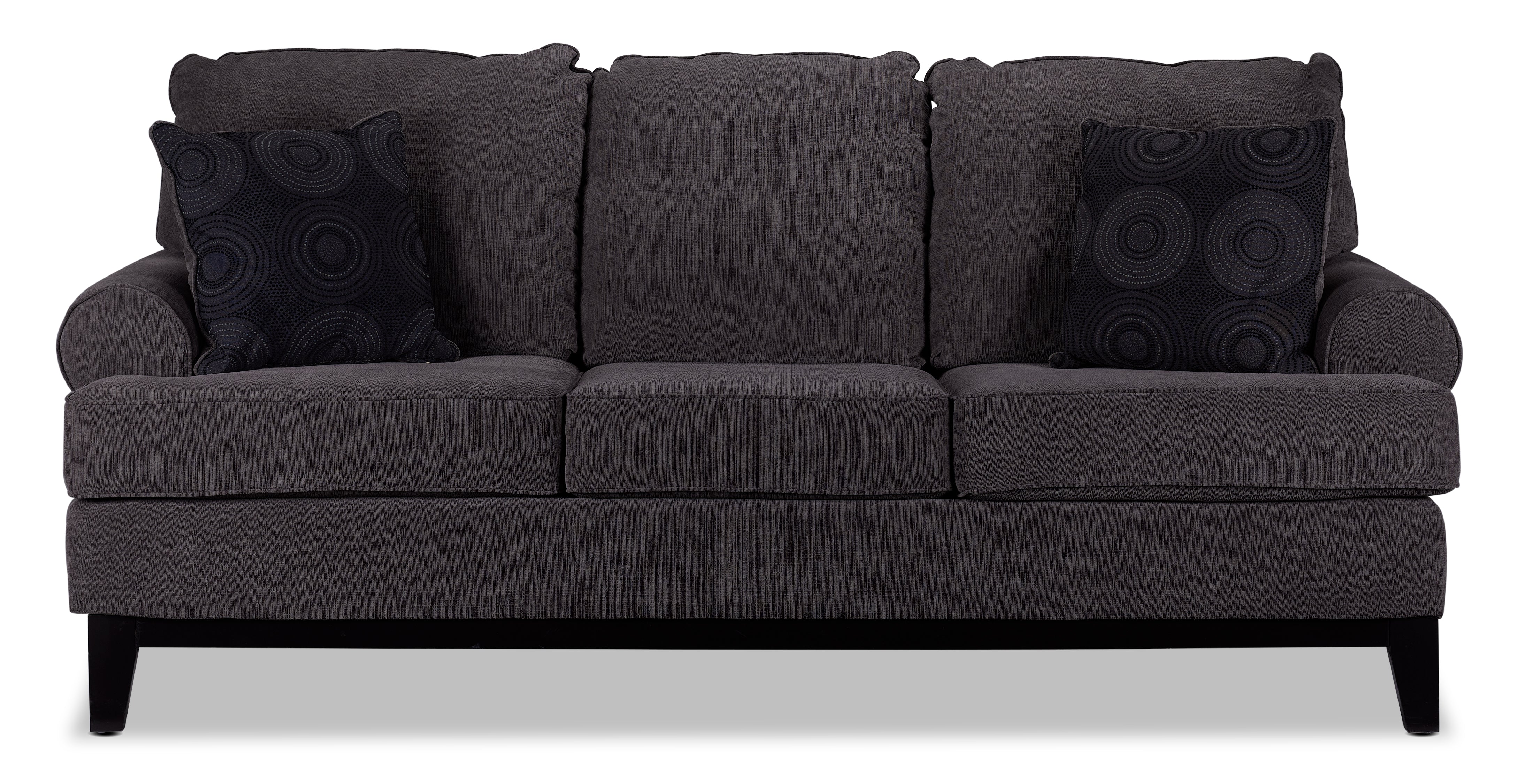Crizia Sofa and Loveseat Set - Dark Grey