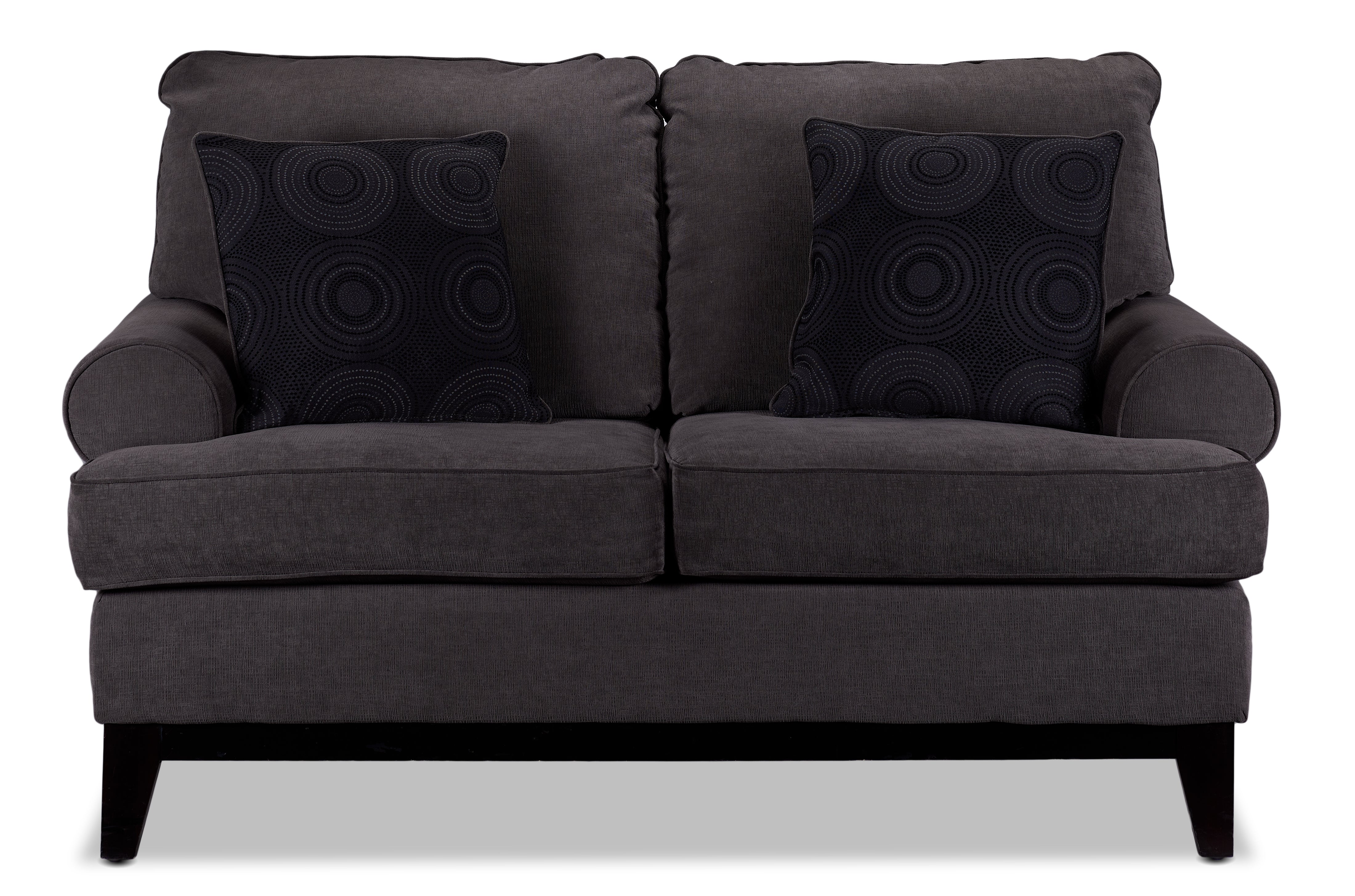 Crizia Sofa, Loveseat and Chair Set - Dark Grey