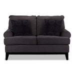 Crizia Sofa and Loveseat Set - Dark Grey