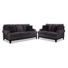 Crizia Sofa and Loveseat Set - Dark Grey