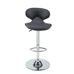 Beldon Bar Height Stool - Dark Grey, Chrome