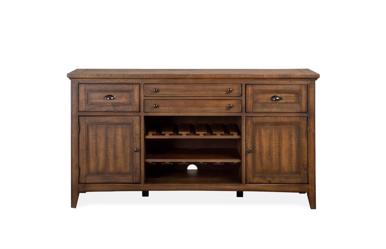Bay Creek Server - Toasted Nutmeg, Aged Bronze hardware