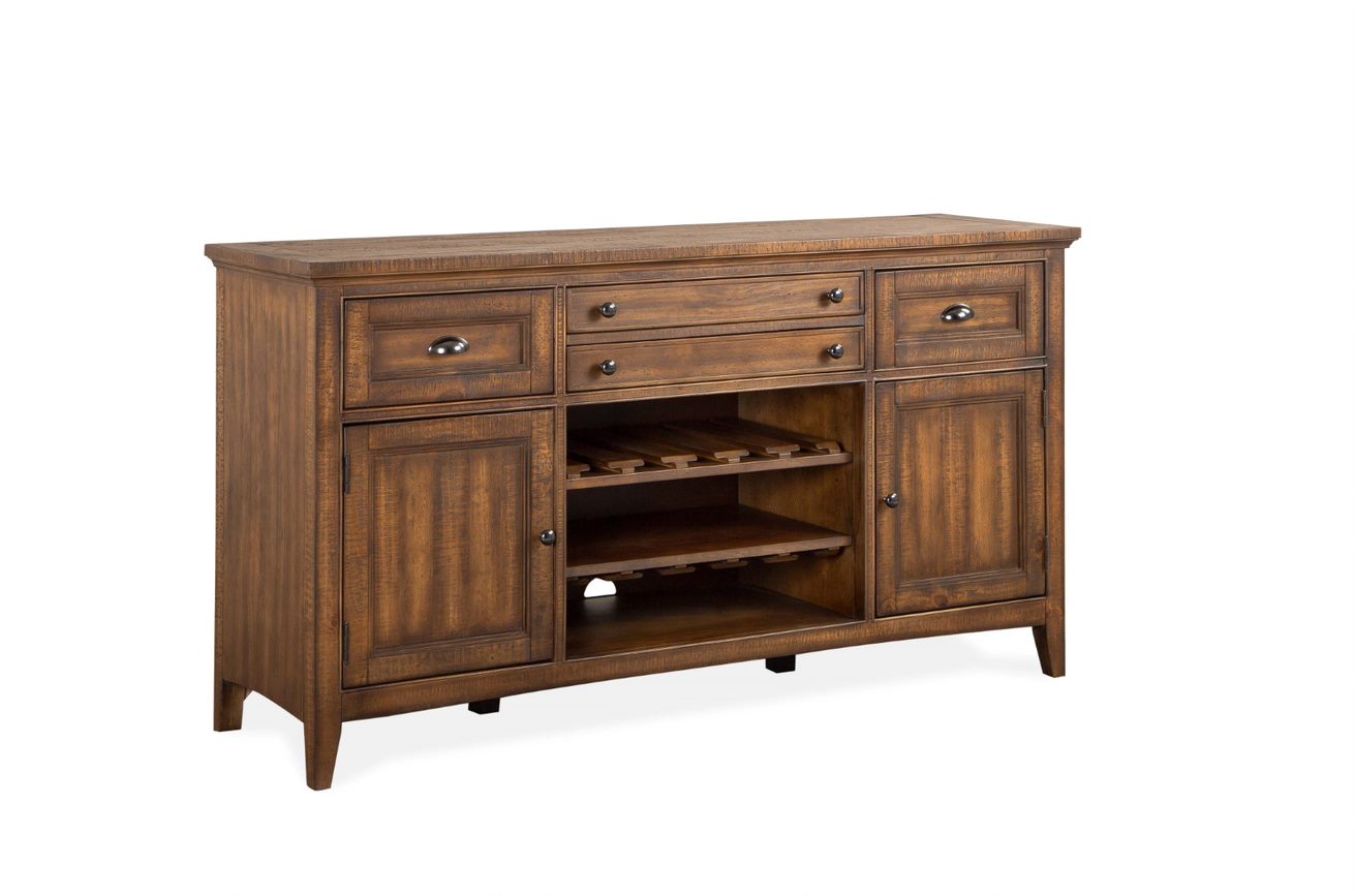 Bay Creek Server - Toasted Nutmeg, Aged Bronze hardware