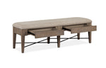 Paxton Place Bench With Storage - Grayish Brown