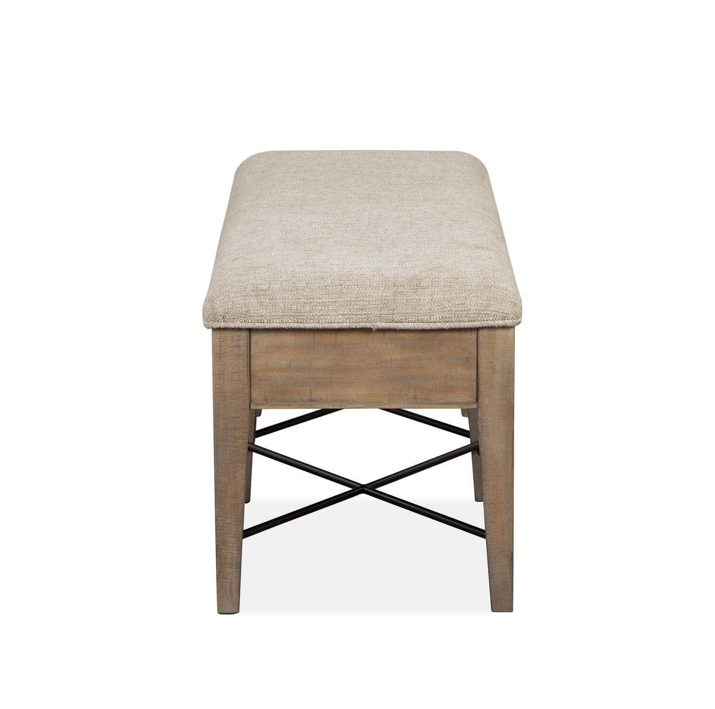Paxton Place Bench With Storage - Grayish Brown