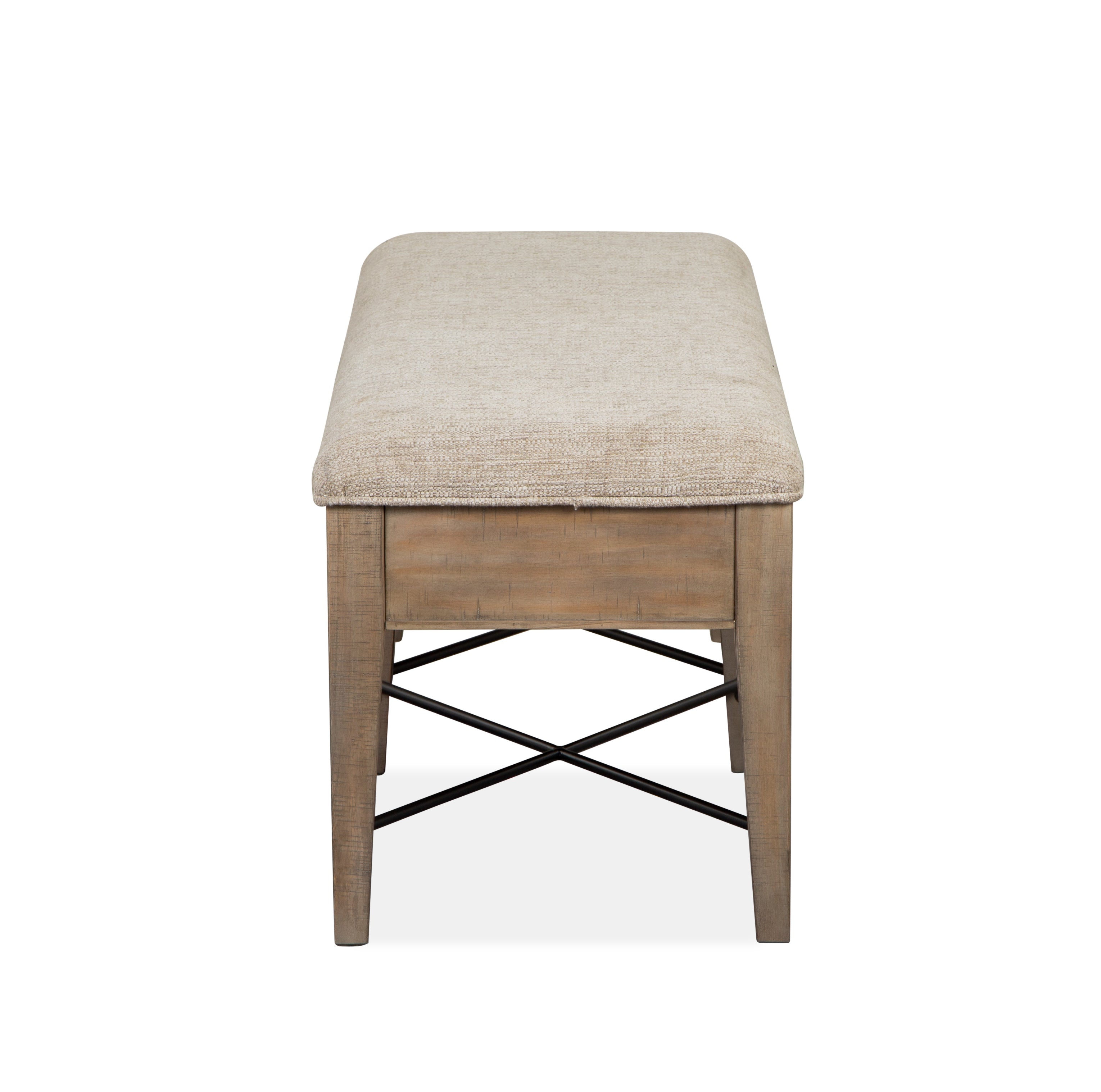 Paxton Place Bench With Storage - Grayish Brown