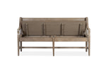 Paxton Place Bench With Back and Storage - Grayish Brown