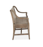 Paxton Place Bench With Back and Storage - Grayish Brown