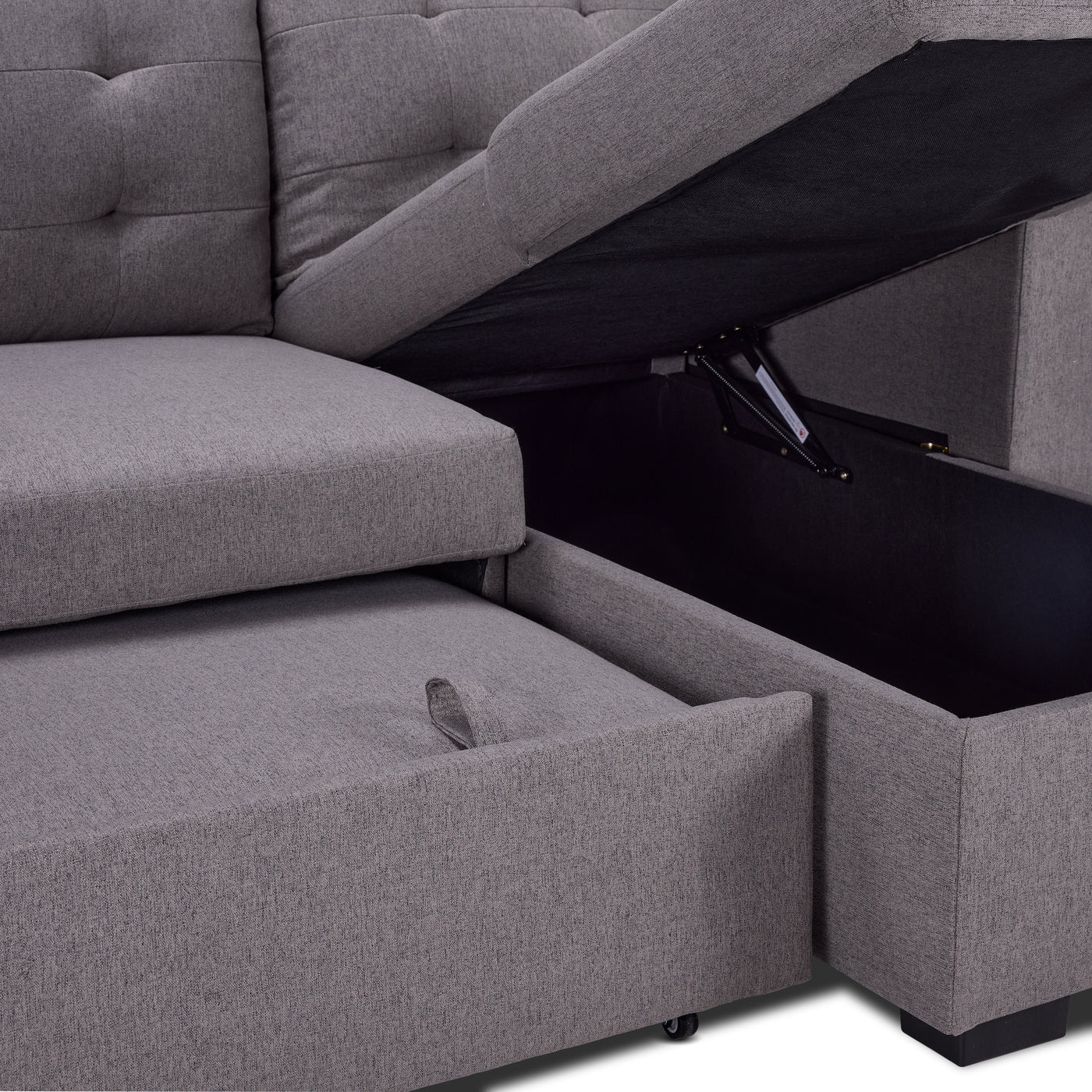 Dustin Pop-Up Sofa Bed - Grey