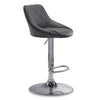 Esma Bar Height Stool - Grey, Chrome