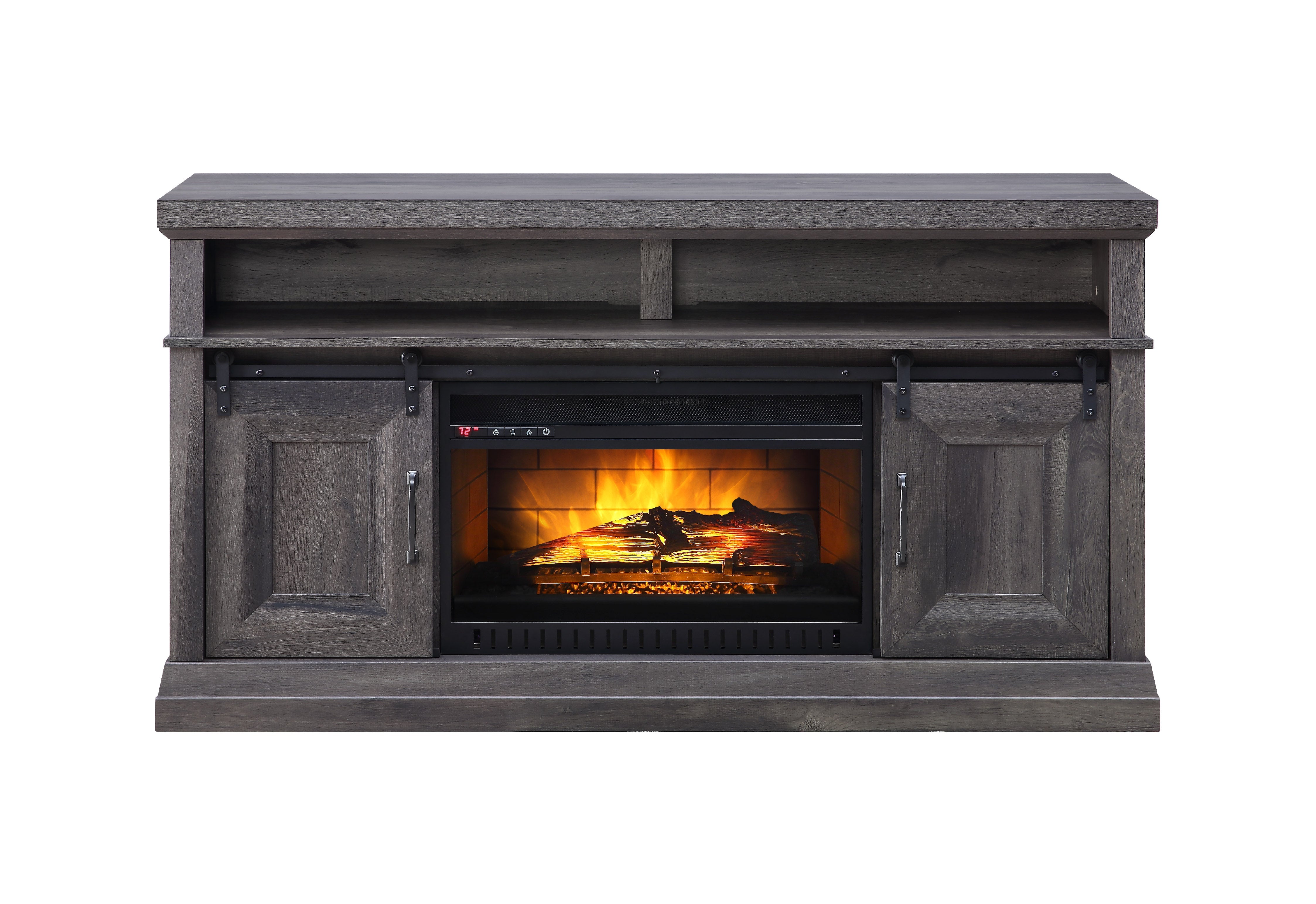 Preston Fireplace TV Stand - Charcoal