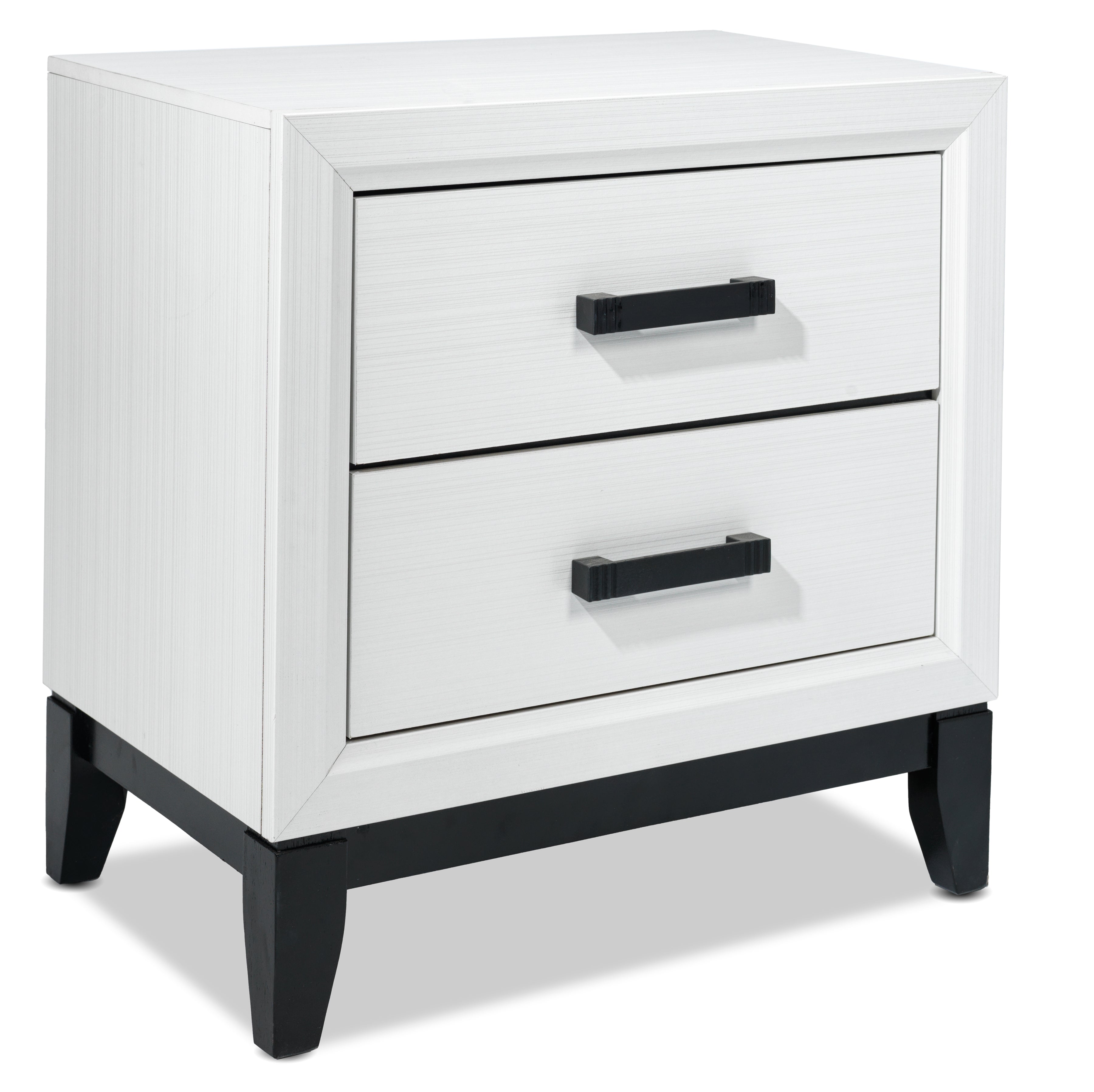 Frost 5-Piece Full Bedroom Package - White, Black