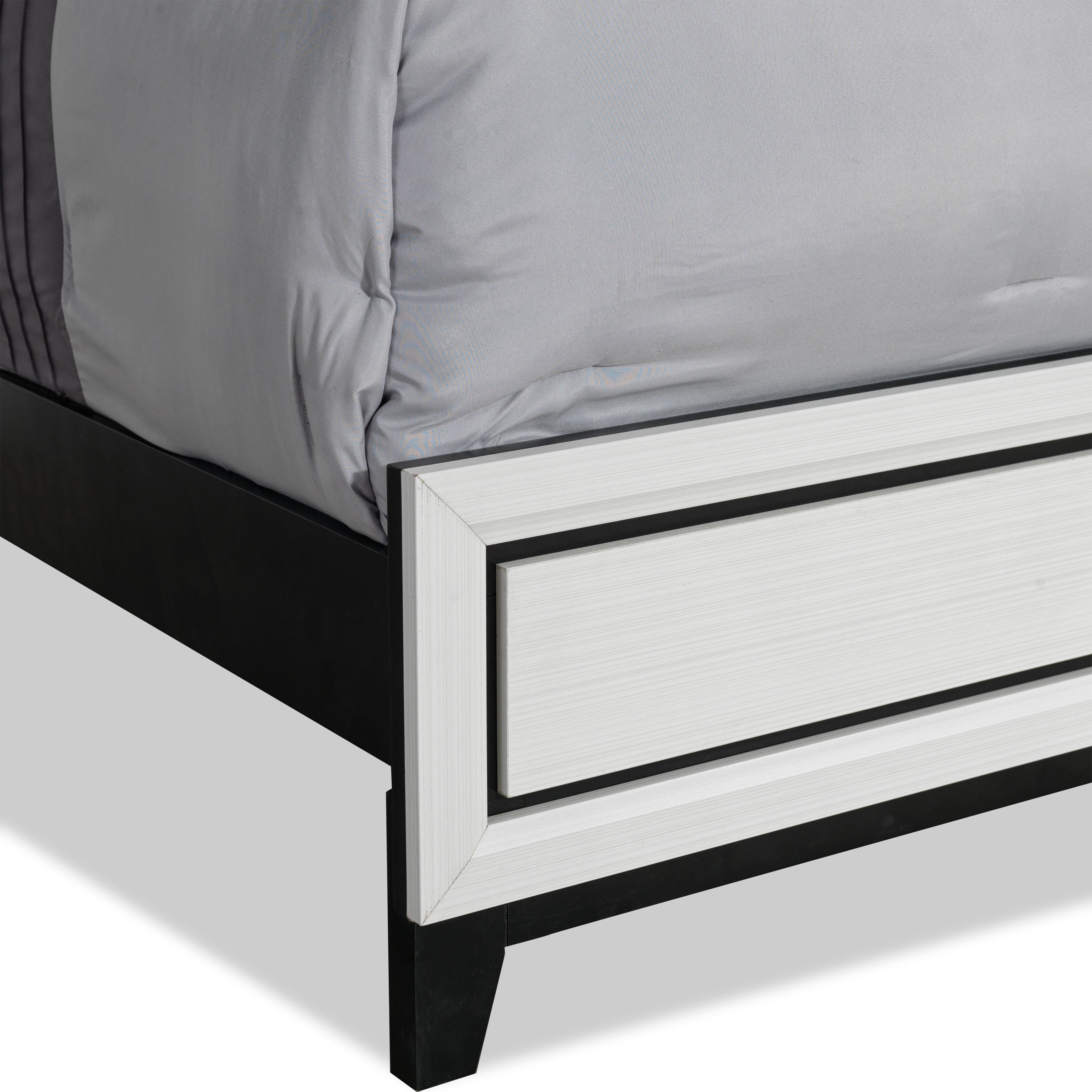 Frost 5-Piece Queen Bedroom Package - White, Black