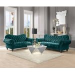 Ryo Tufted  Velvet Loveseat - Teal