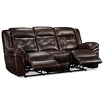 Cooper Reclining Leather Sofa - Brown
