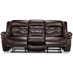 Cooper Reclining Leather Sofa - Brown