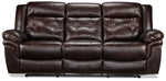 Cooper Reclining Leather Sofa - Brown