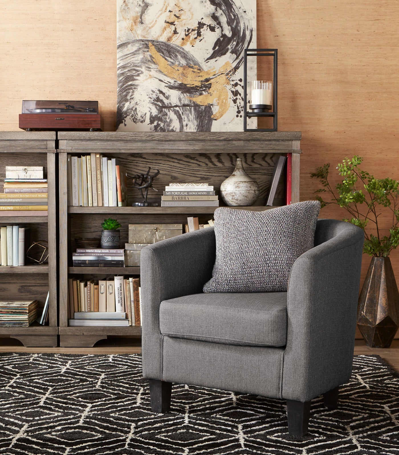 Enzo Tub Chair - Grey