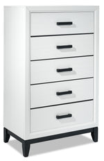 Frost 5-Piece King Bedroom Package - White, Black