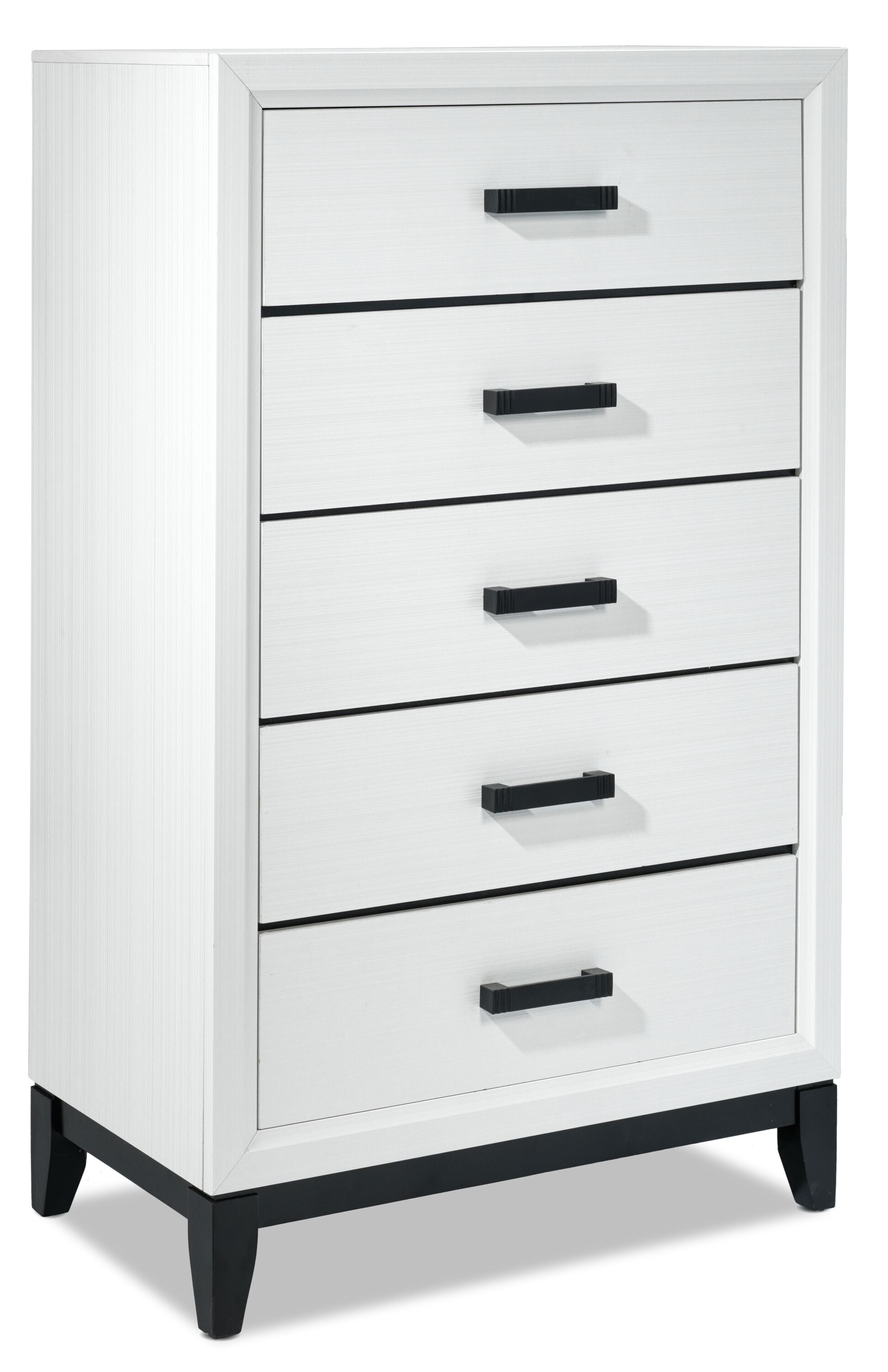 Frost 5-Piece Queen Bedroom Package - White, Black