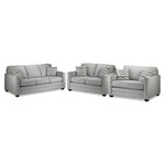 Penelope Sofa, Loveseat and Chair and a Half Set - Grey