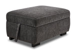 Serafina 4-Piece Sectional with Right Facing Pop-Up Bed - Charcoal