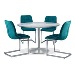 Tina 5-Piece Dining Set - Aqua
