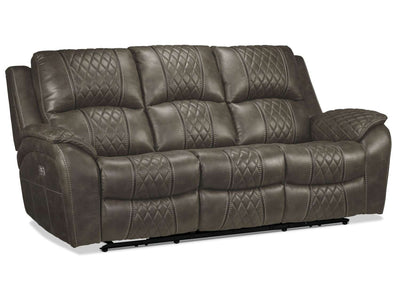 Wesley Dual Power Reclining Sofa - Granite