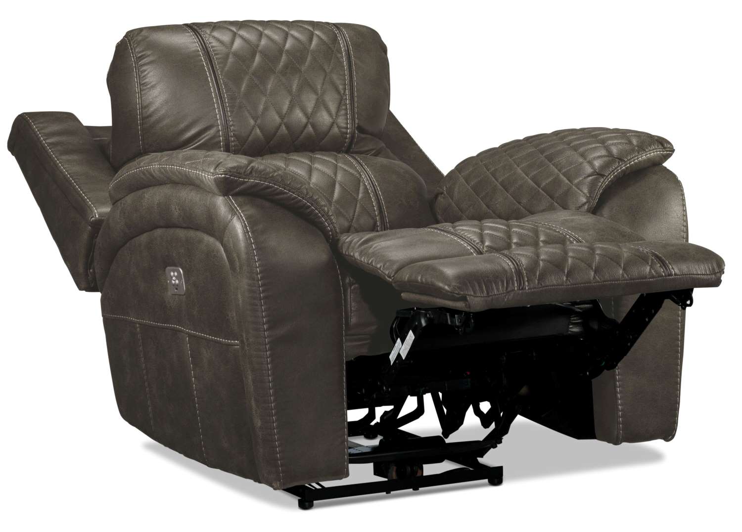 Wesley Dual Power Recliner - Granite