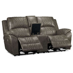 Wesley Dual Power Reclining Sofa, Dual Power Reclining Loveseat w/Console and Dual Power Recliner Set - Granite
