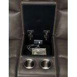 Wesley Dual Power Reclining Loveseat with Console - Granite