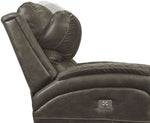 Wesley Dual Power Reclining Loveseat with Console - Granite