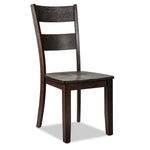 Holland 5- Piece Dining set- Dark oak with Wire - Brushed Finish