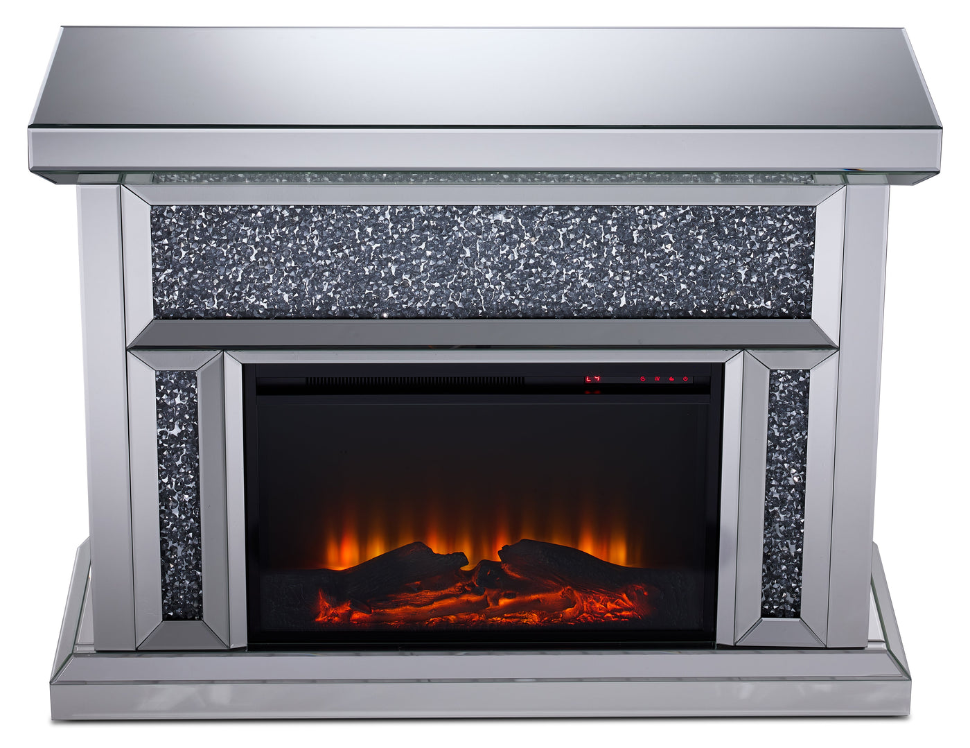 Hollywood Fireplace - Mirrored Glass