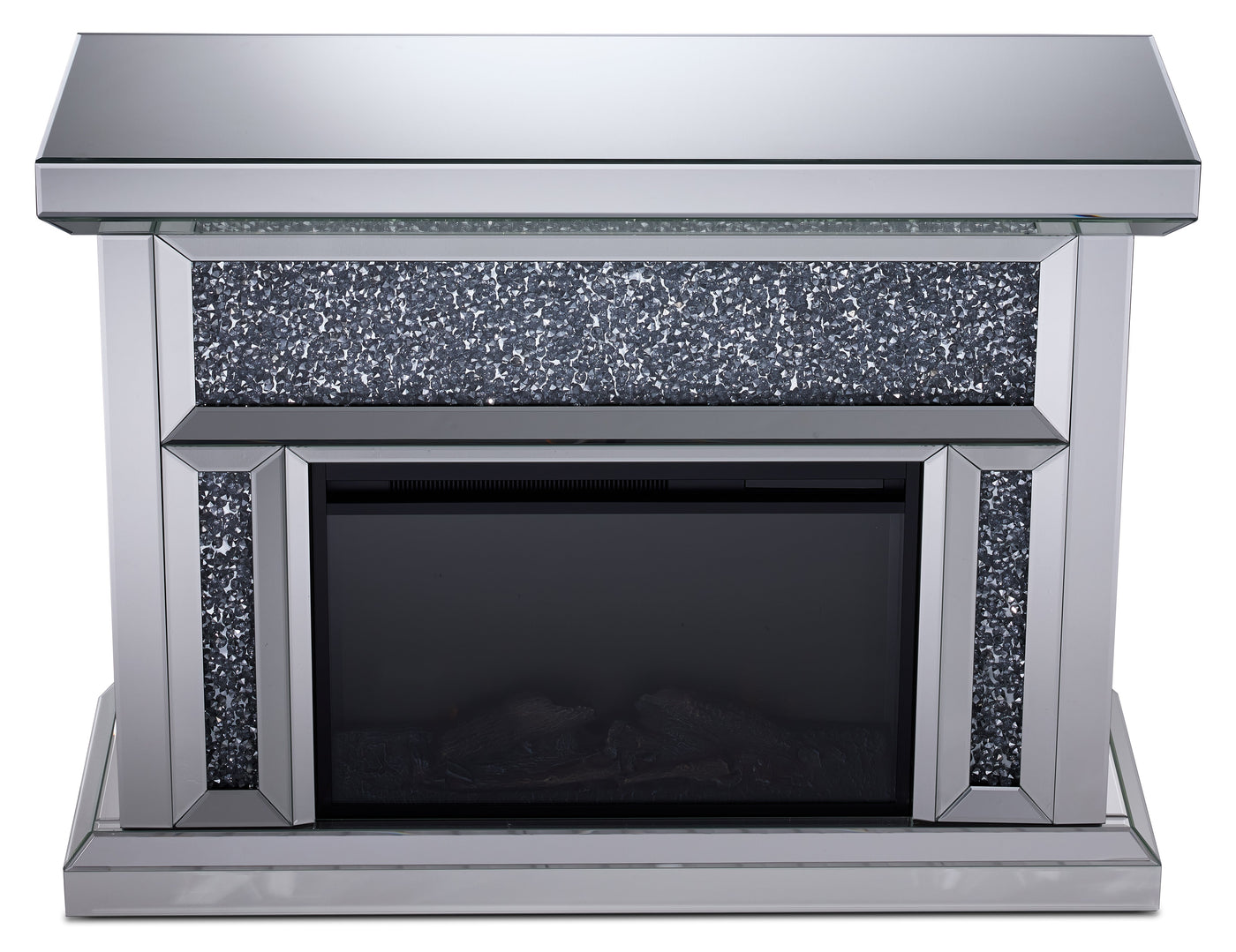 Hollywood Fireplace - Mirrored Glass