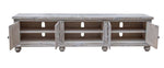 Aruba 93" TV Stand - White Sea Finish