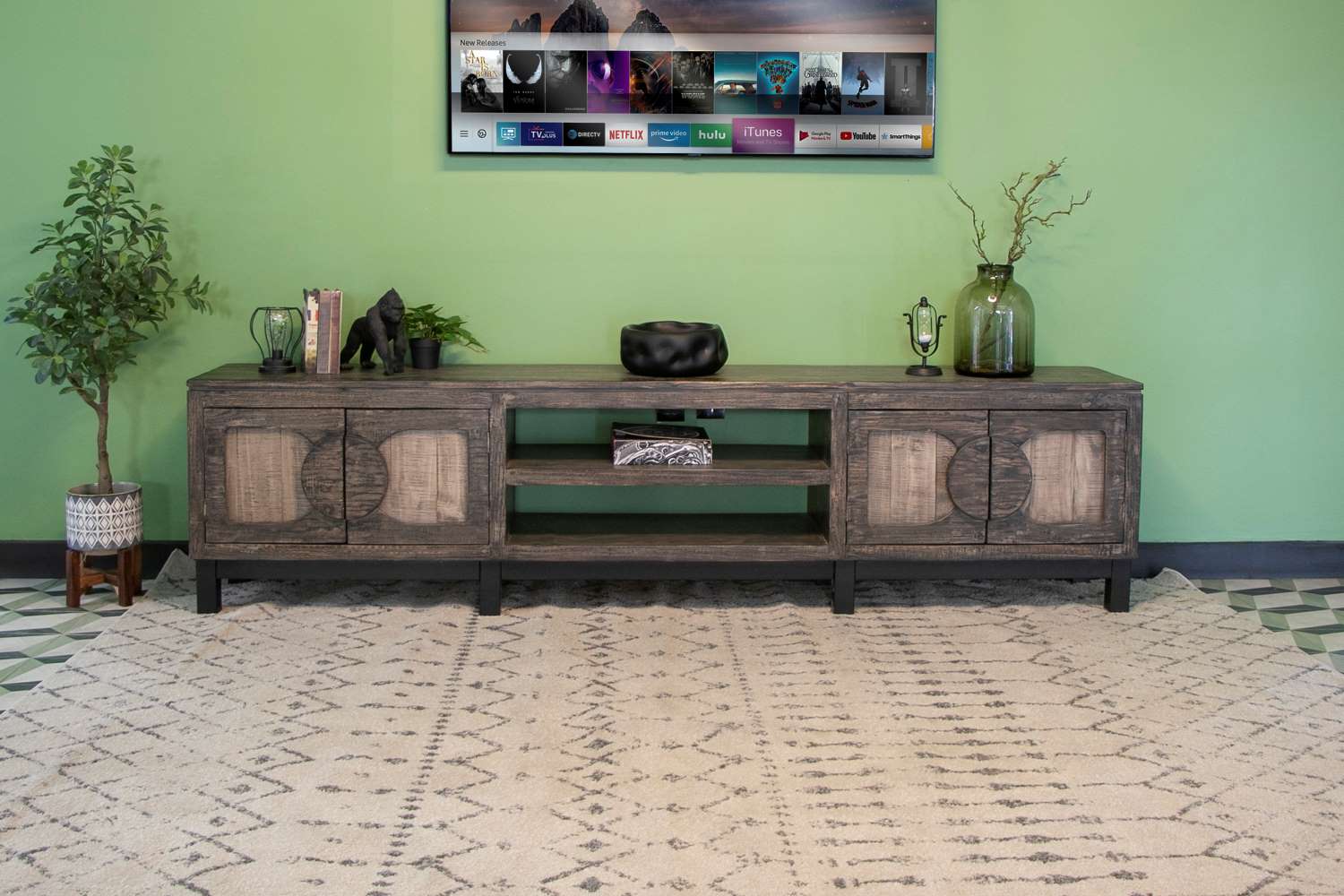 Cosala 93" TV Stand - Brown