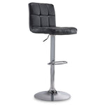 Ivy Bar Height Stool - Black, Chrome