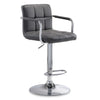 Kane Bar Height Stool - Grey, Chrome