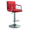 Kane Bar Height Stool - Red, Chrome