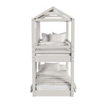 Lodge Twin Over Twin Bunk Bed - Cream