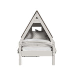 Lodge Twin Bed with Half Roof - Cream