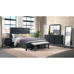 Laguna Floor Mirror - Weathered Oak, Black