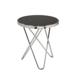 Mina Accent Table - Black and Silver