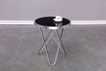 Mina Accent Table - Black and Silver